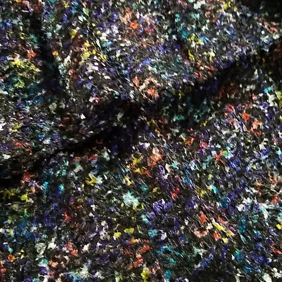 BCBGENERATION Black multicolored thread detail shorts ruffle flirty sz.8 - Picture 6 of 7